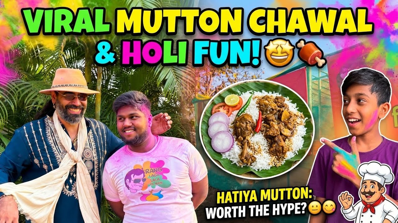 Double Birthday Celebration + Holi Masti! 🎉 | Hatia Mutton Shop Gaye 🤤