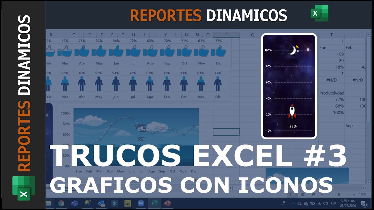Como hacer graficos con iconos TRUCOS EXCEL #3