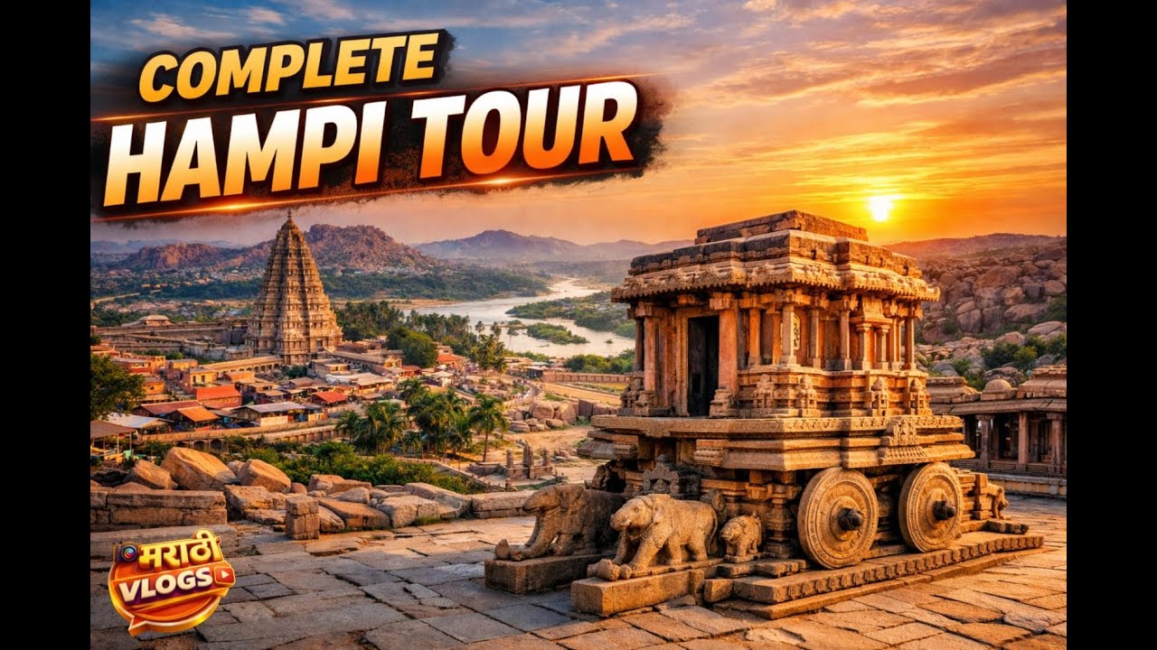 🛕हंपी Vlog | इतिहासातली एक सफर | #hampi in One Video😍| Ancient Ruins, Stone Chariot & Hidden Places