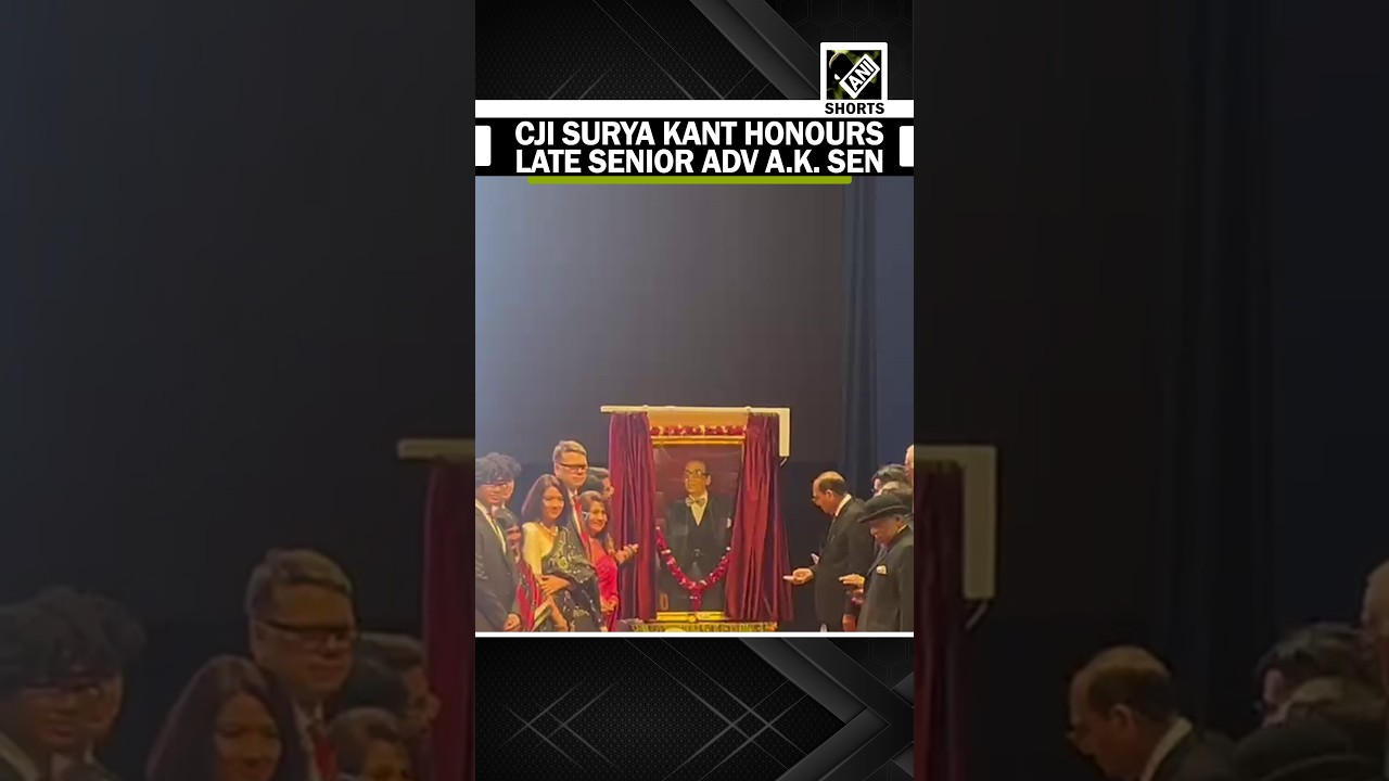 CJI Surya Kant, Harish Salve unveil portrait of late Senior Advocate A.K. Sen at SCBA event