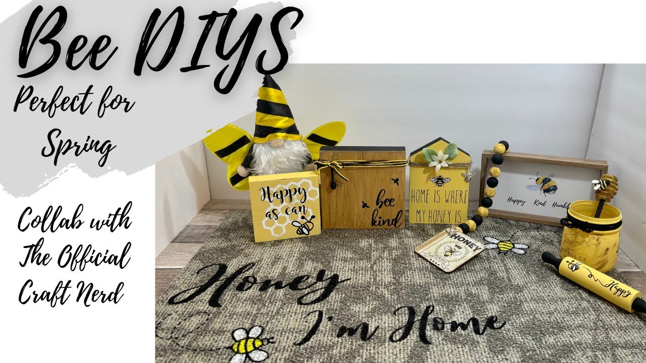 Bee DIYs || Spring DIYs || Bee Gnome || Bee Kind || The Official Craft Nerd Collab