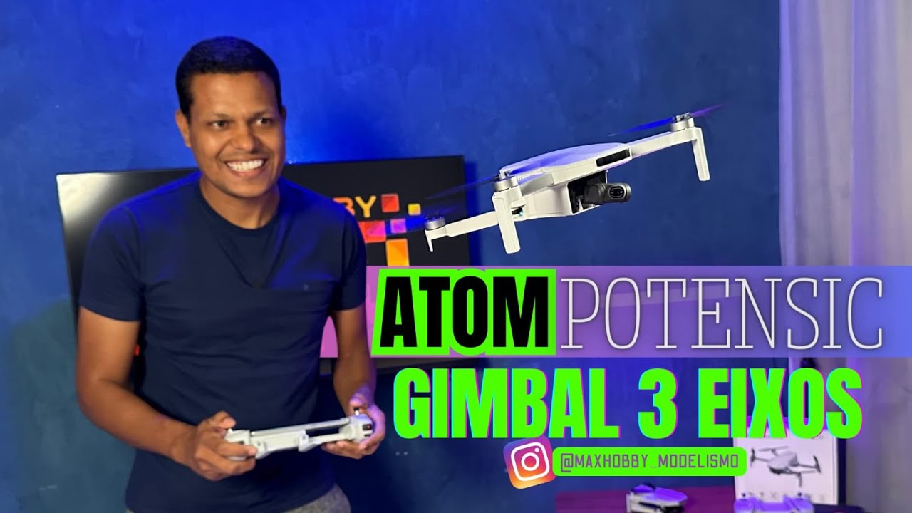 POTENSIC ATOM Drone com Câmera 4K 3 eixos Gimbal | Range 6km