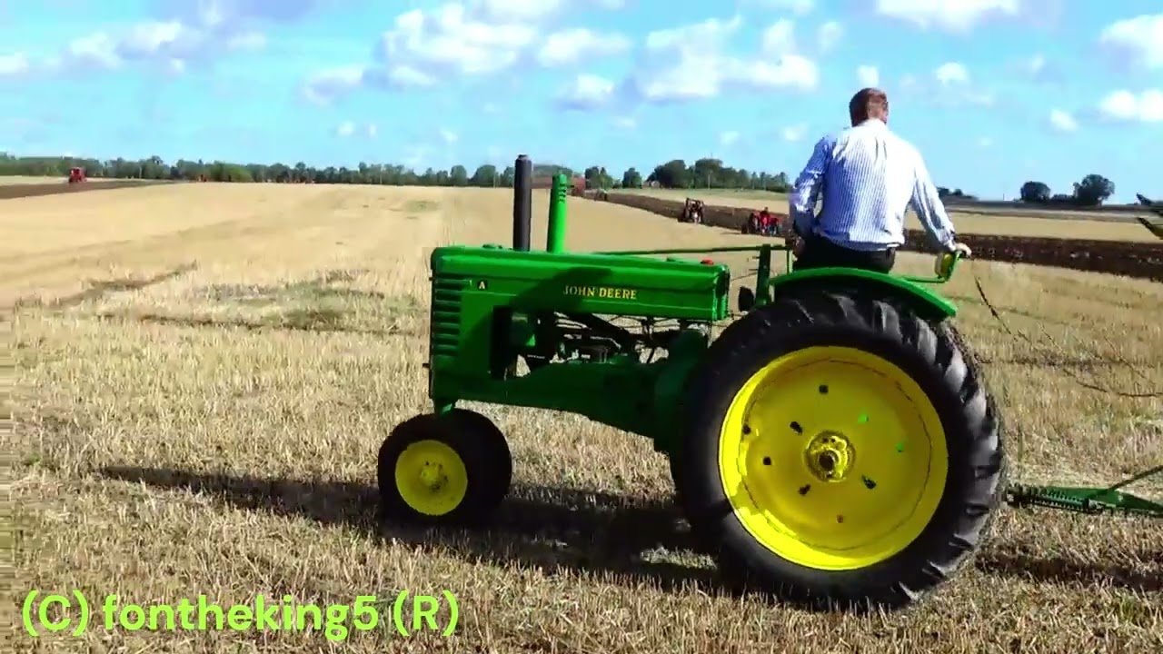 Vintage Tractor Plowing Event In Trollenäs Sweden