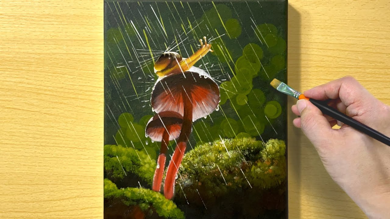 Rainy Day Painting / Acrylic Painting / STEP by STEP #259 / 비오는 풍경 아크릴화