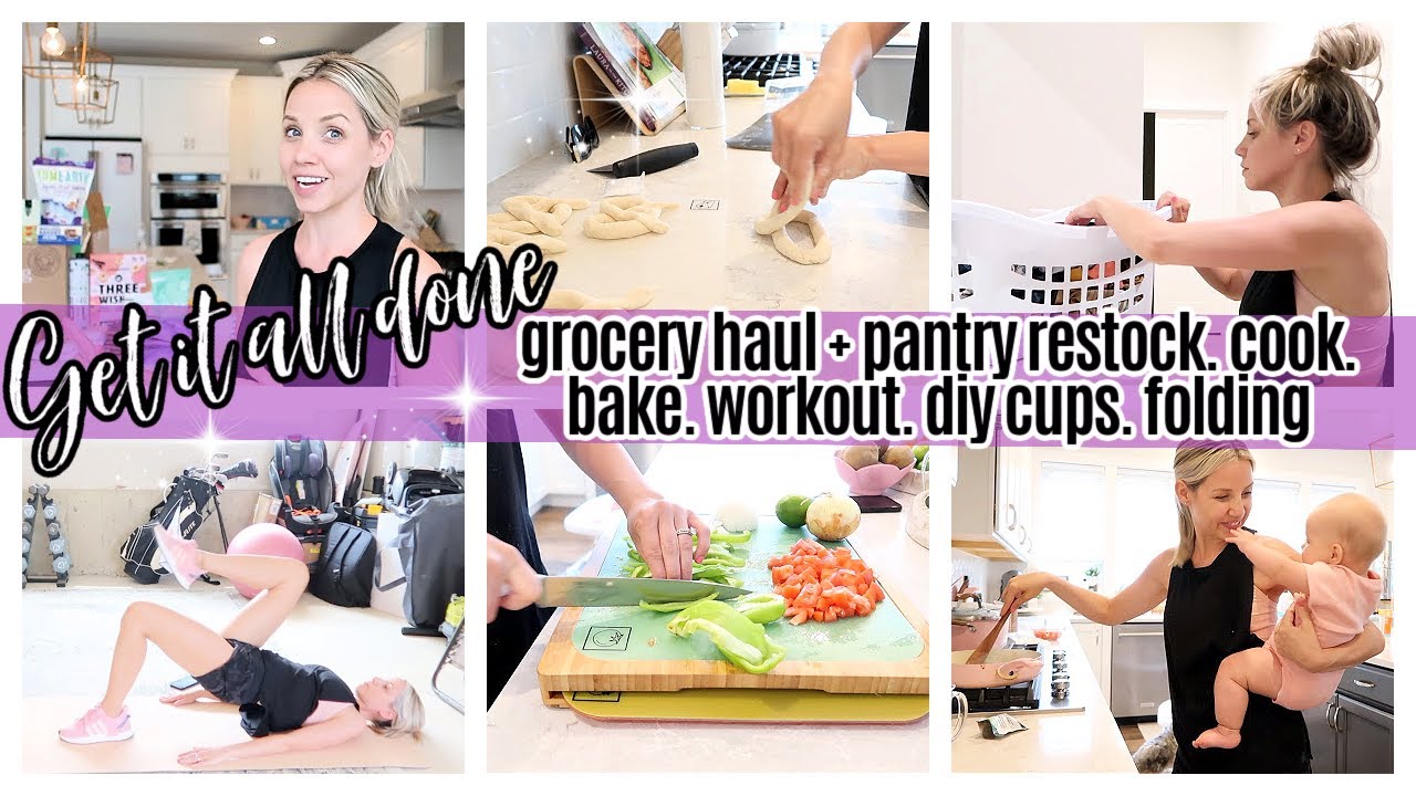 *NEW* GET IT ALL DONE : COOK, BAKE, HAUL, WORKOUT WITH ME + CLEAN / TIFFANI BEASTON HOMEMAKING SAHM