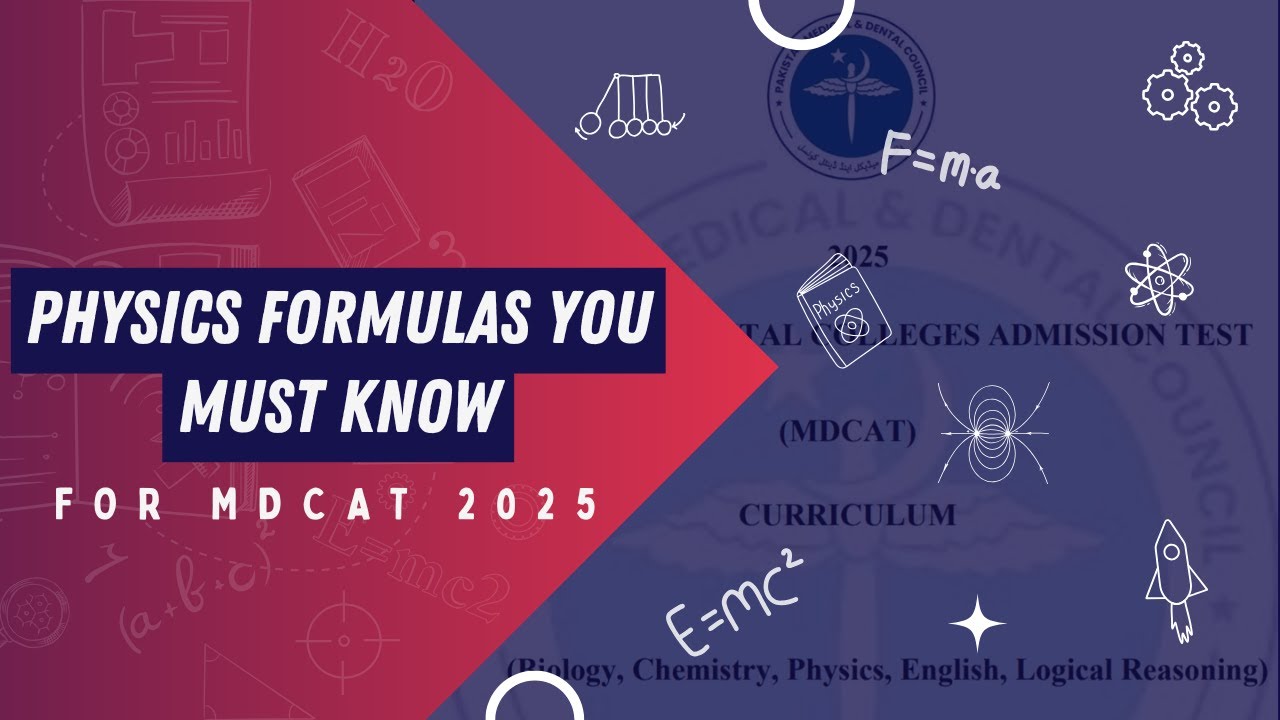 Physics Formulas You Must Know Before MDCAT 2025 | MDCAT Preparation | NUST | FAST