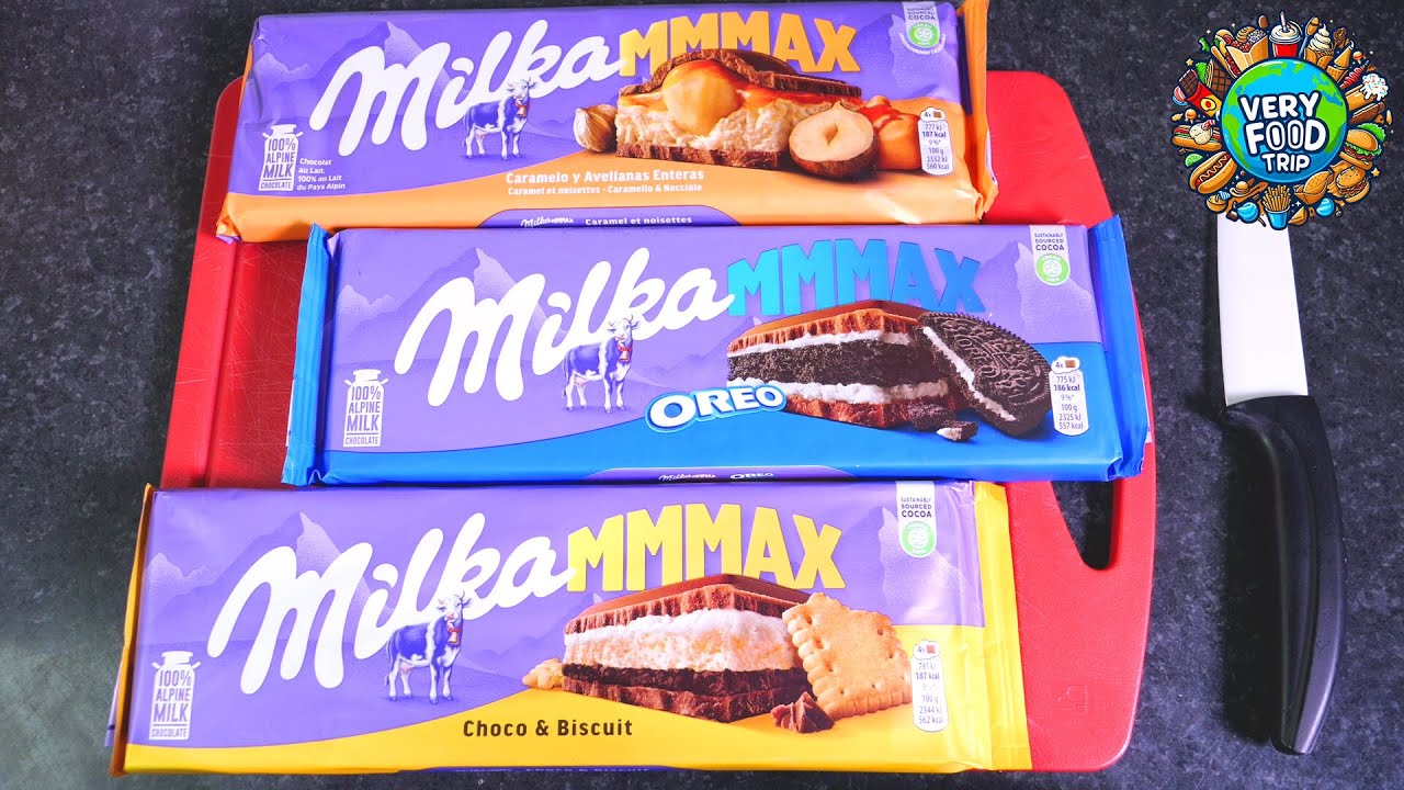 MILKA - Que valent ces MILKA MMMAX ? Milka Oreo VS Noisettes Caramel VS Biscuit