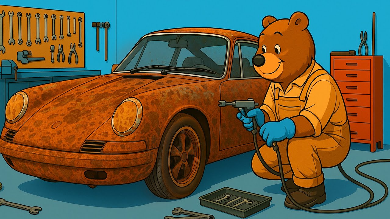 Forgotten Porsche 911 Found in a Barn! Restoration Back to Glory 🛠️🔥|Realistic Garage  Animation
