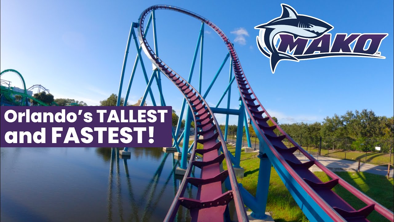 Mako Front Row POV SeaWorld Orlando | America's Best B&M Hyper Coaster!