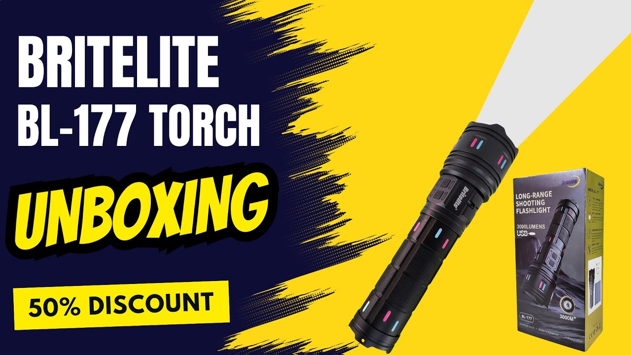 ⚡Aisi Torch Pehle Kabhi Nahi Dekhi! Aag Lagane Wali Torch! Britelite BL-177 Flashlight Unboxing
