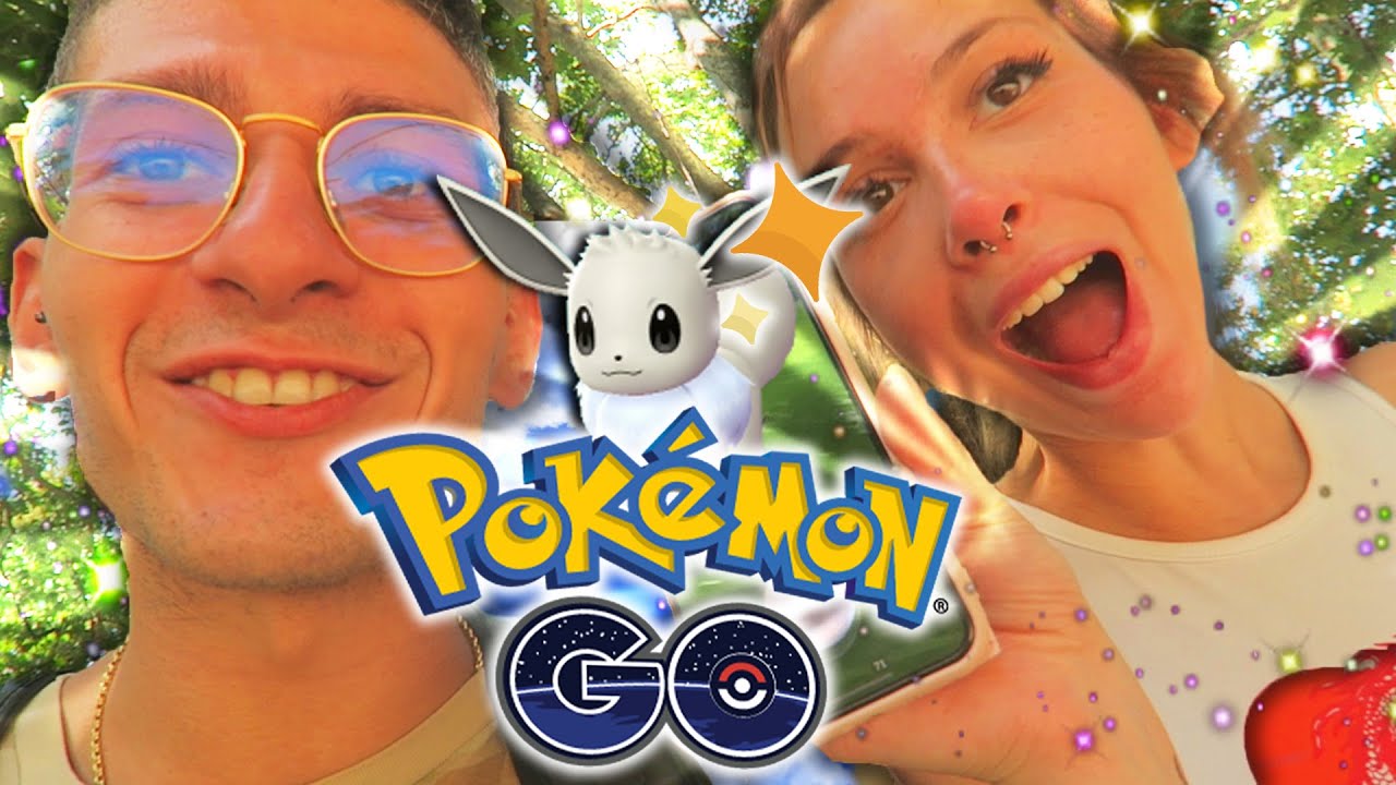 SFIDO LA MIA RAGAZZA SU POKEMON GO !! CHI TROVERÀ PIÙ SHINY IN UN GIORNO ?? - Community Day Eevee