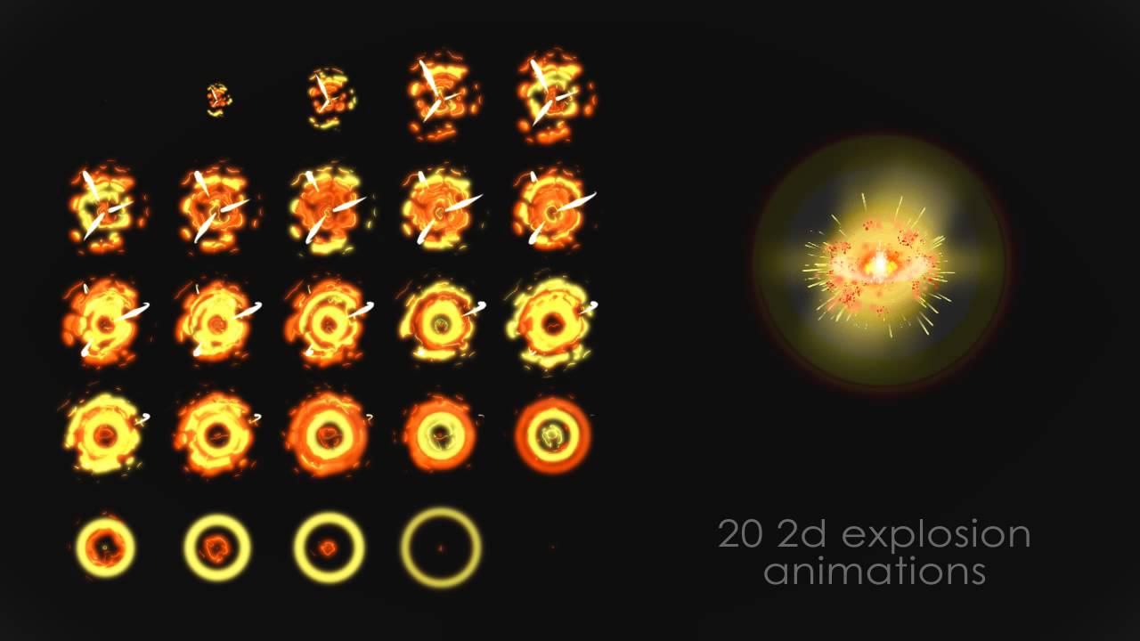 20 2D explosion animations