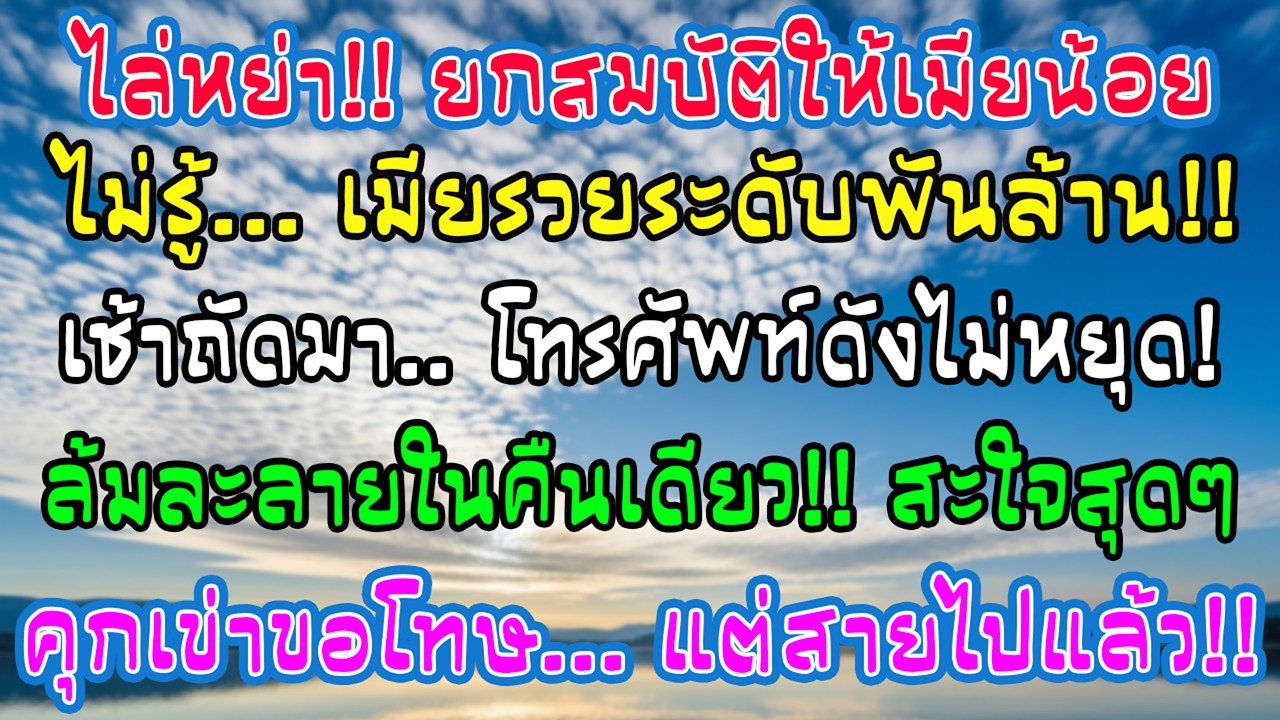 สามีไม่รู้รายได้จริงของฉัน เขาขู่หย่ายกทรัพย์สินให้หญิงใหม่ ฉันเงียบ แต่เช้าโทรศัพท์เขาดังไม่หยุด…