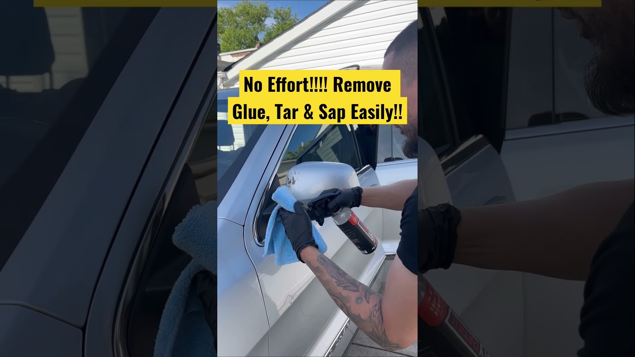 Remove Glue, Tar & Sap from your car paint easy! 