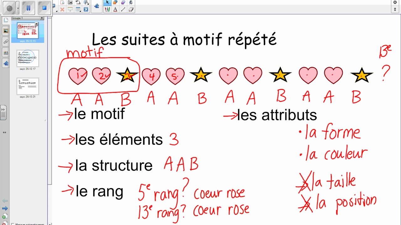 les suites à motif répété