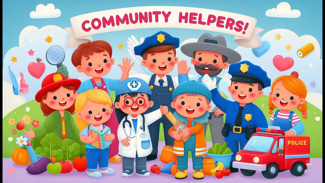 Community Helpers | Nursery Rhyme | Kids Story in English/Hindi | Little Lantern Co.