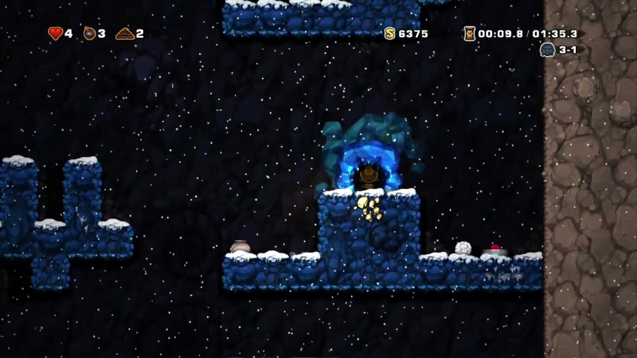 Spelunky low% PB 3:36.128