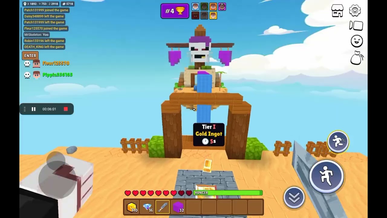 Insane victory in bedwars Vs a team of 2 diamond players