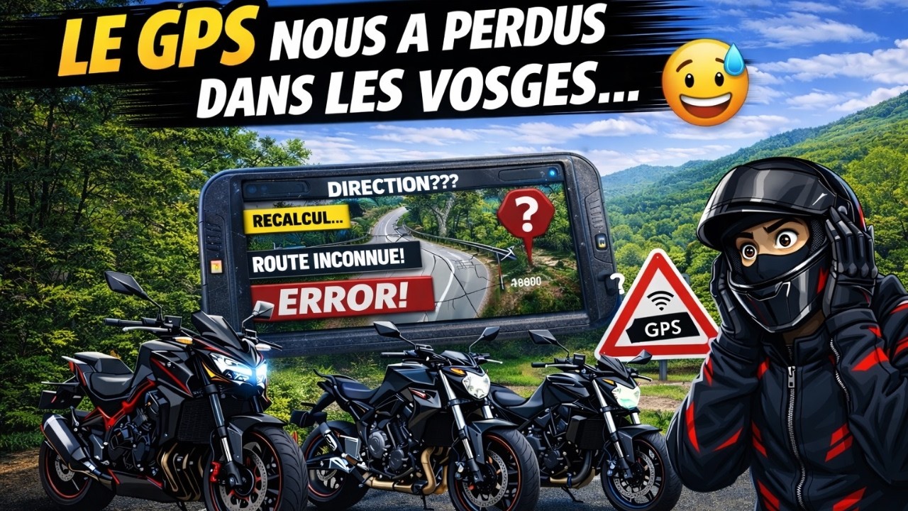 Le GPS nous a perdus dans les Vosges… 😅 Balade Moto entre potes | Z900, MT-07 & Ducati 821