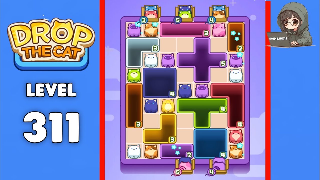 Drop The Cat level 311 solution