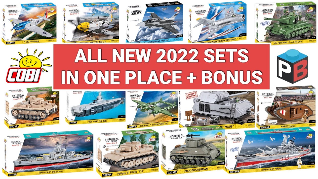 ALL NEW COBI sets for the first half of 2022 in one place - Tanks, planes, warships, cars #cobi