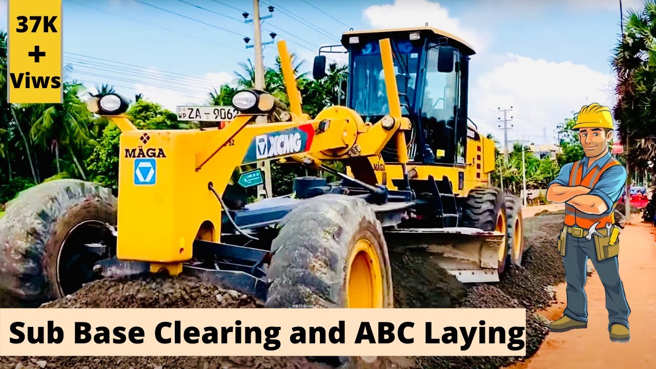 Modern Road Construction Technology -  Sub Base Clearing,ABC Laying and Compaction construction life