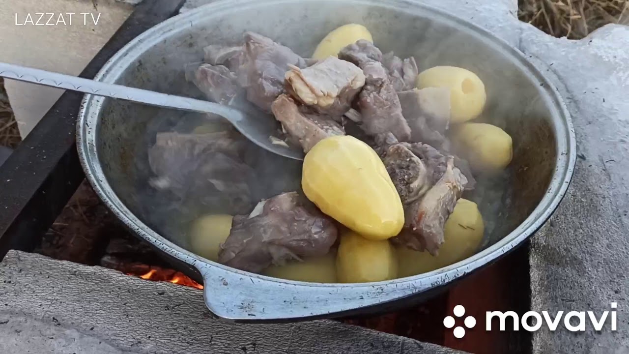 тарзи тайёр намудани гӯшт бирён (Ҷаз - паз)  Кебаб мясо баранина в Казане