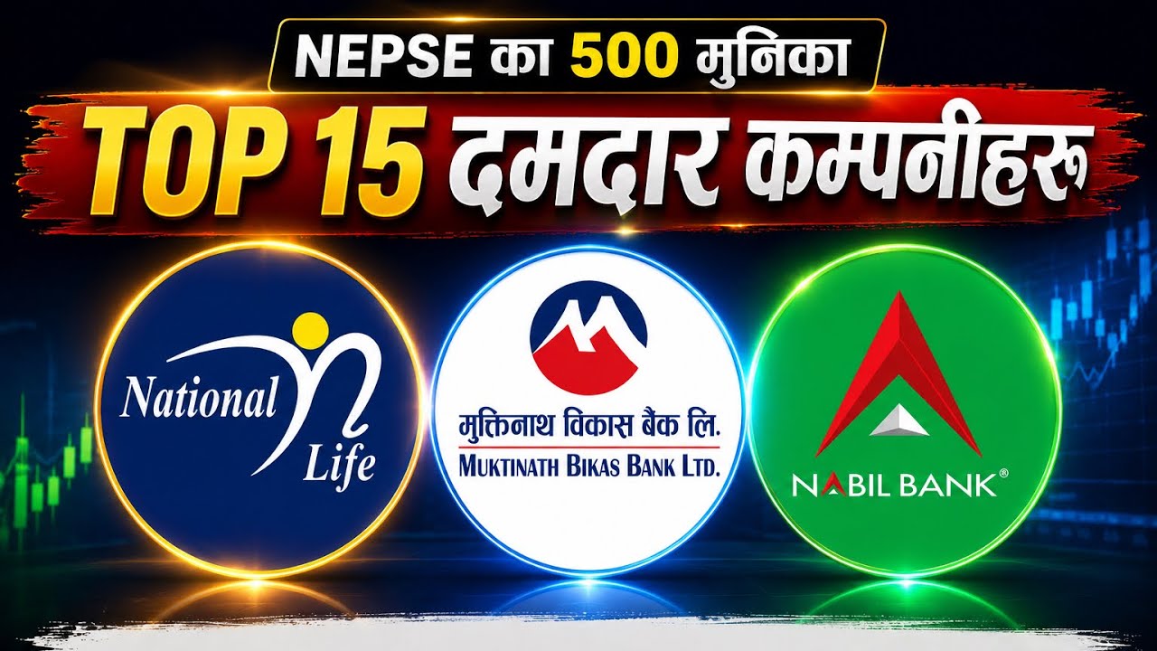 500 रुपैयाँ मुनिका TOP 15 Strong Companies in NEPSE #nepse #nepal #nepal_share_market #ipo_nepal