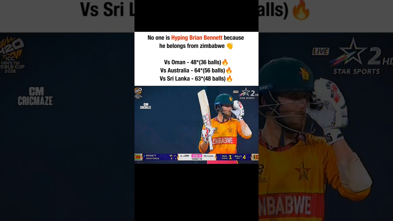brain Bennett is the backbone of zimbabwe cricket team 🔥