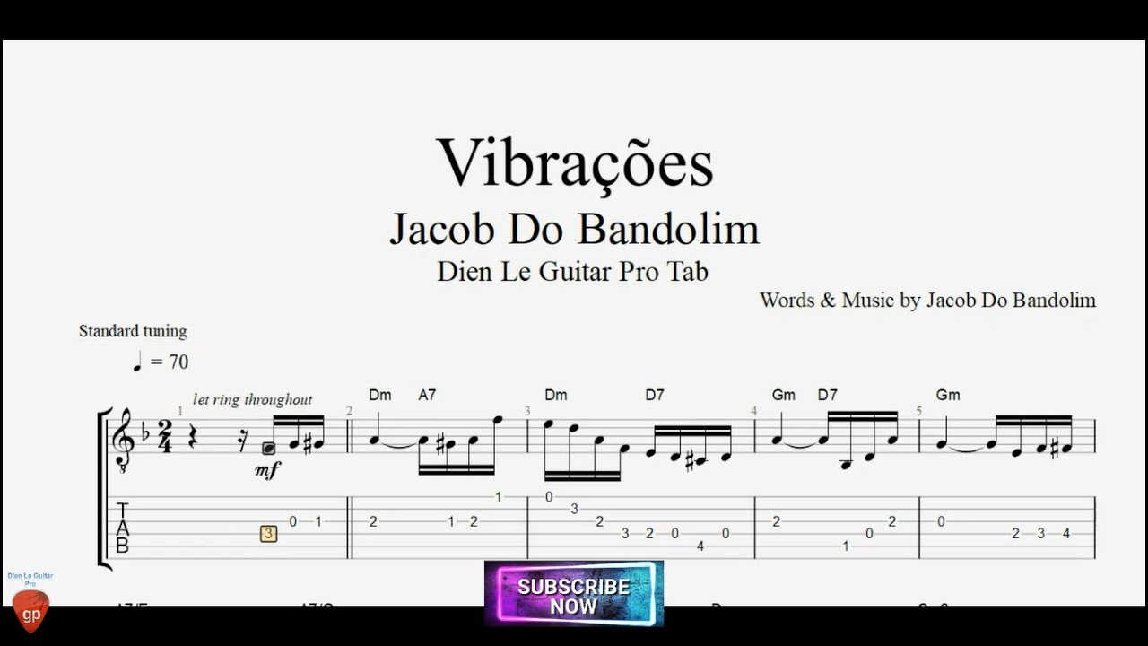 Vibrações by Jacob Do Bandolim with Guitar Tutorial TABs