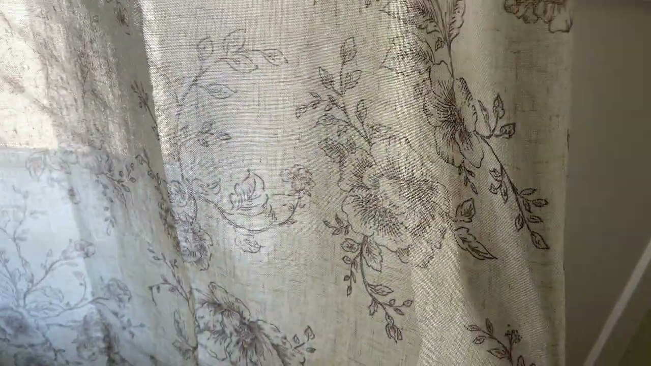 Coffee Floral Curtains 96 inch Length Window Treatment | Amazon Review