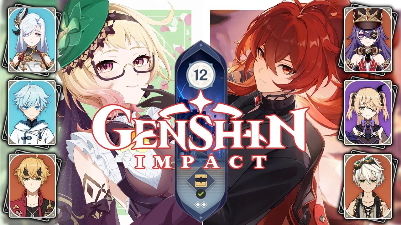 Genshin: Impact | Patch 4.8 Spiral Abyss 12 |EMILIE Burn Melt Hybrid & DILUC Overload