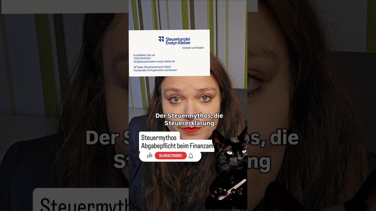 Steuerberater: Steuermythos Abgabepflicht #steuertipps #nftaxie #steuererkl&auml;rung #steuerberater