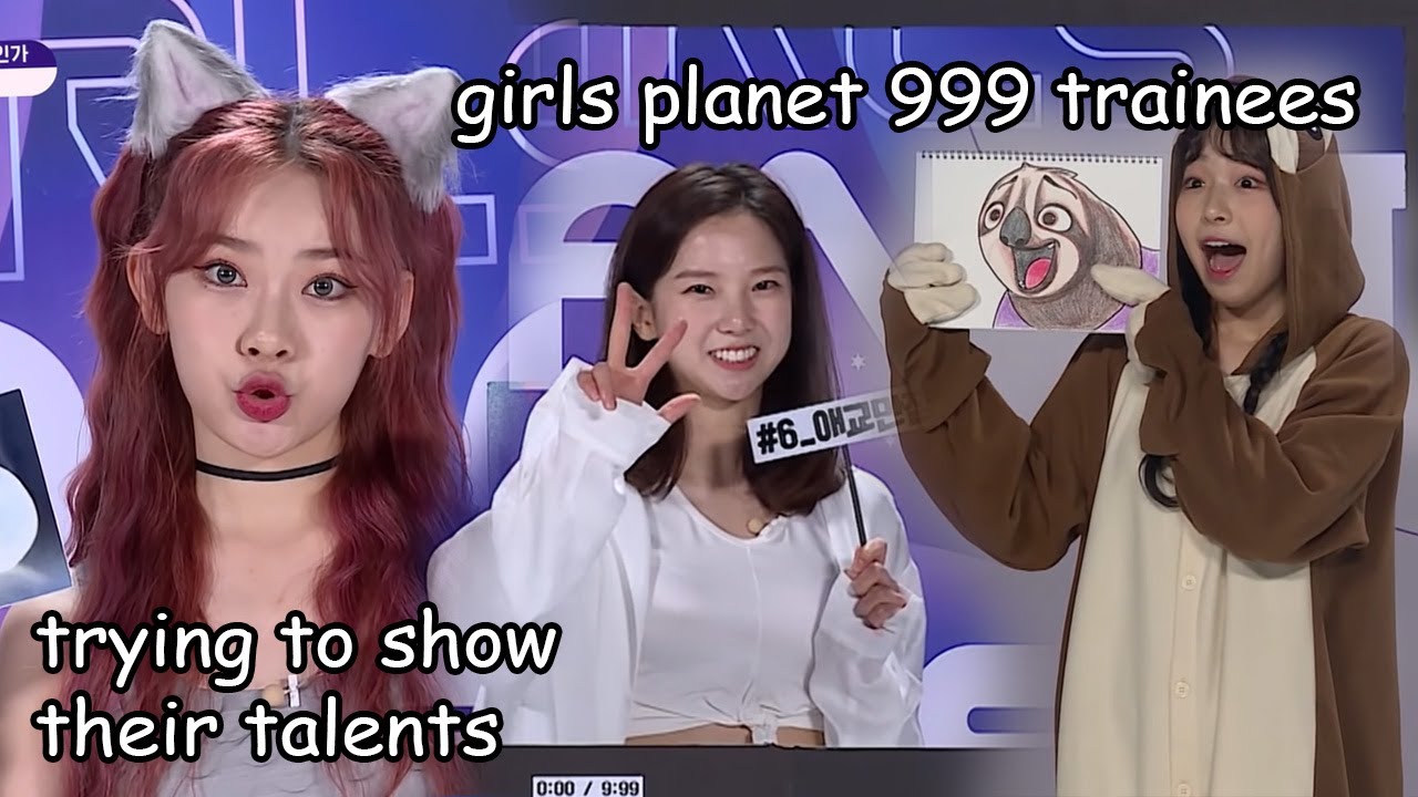 girls planet 999 trainees trying to show their talents in 99 seconds