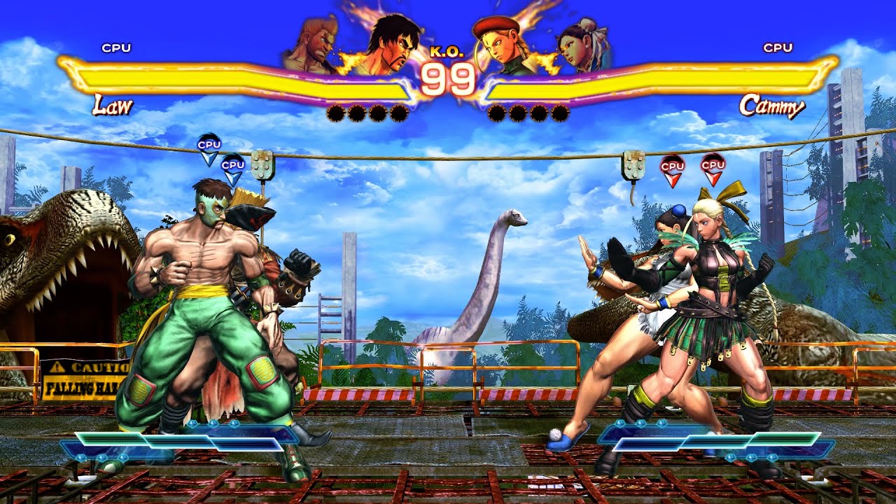 Paul & Law vs Chun-Li & Cammy! Fantastic CPU Matchup!