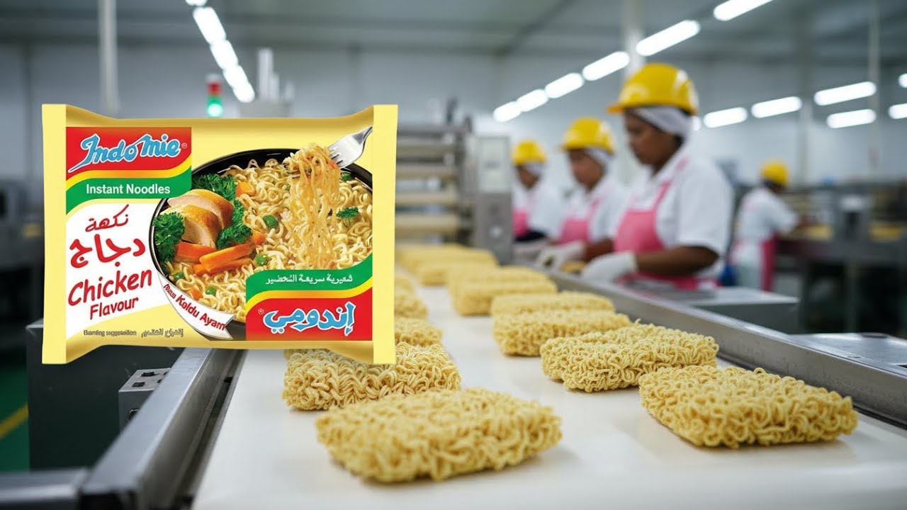 كيف يتم تصنيع الإندومي داخل أكبر خطوط الإنتاج في العالم؟