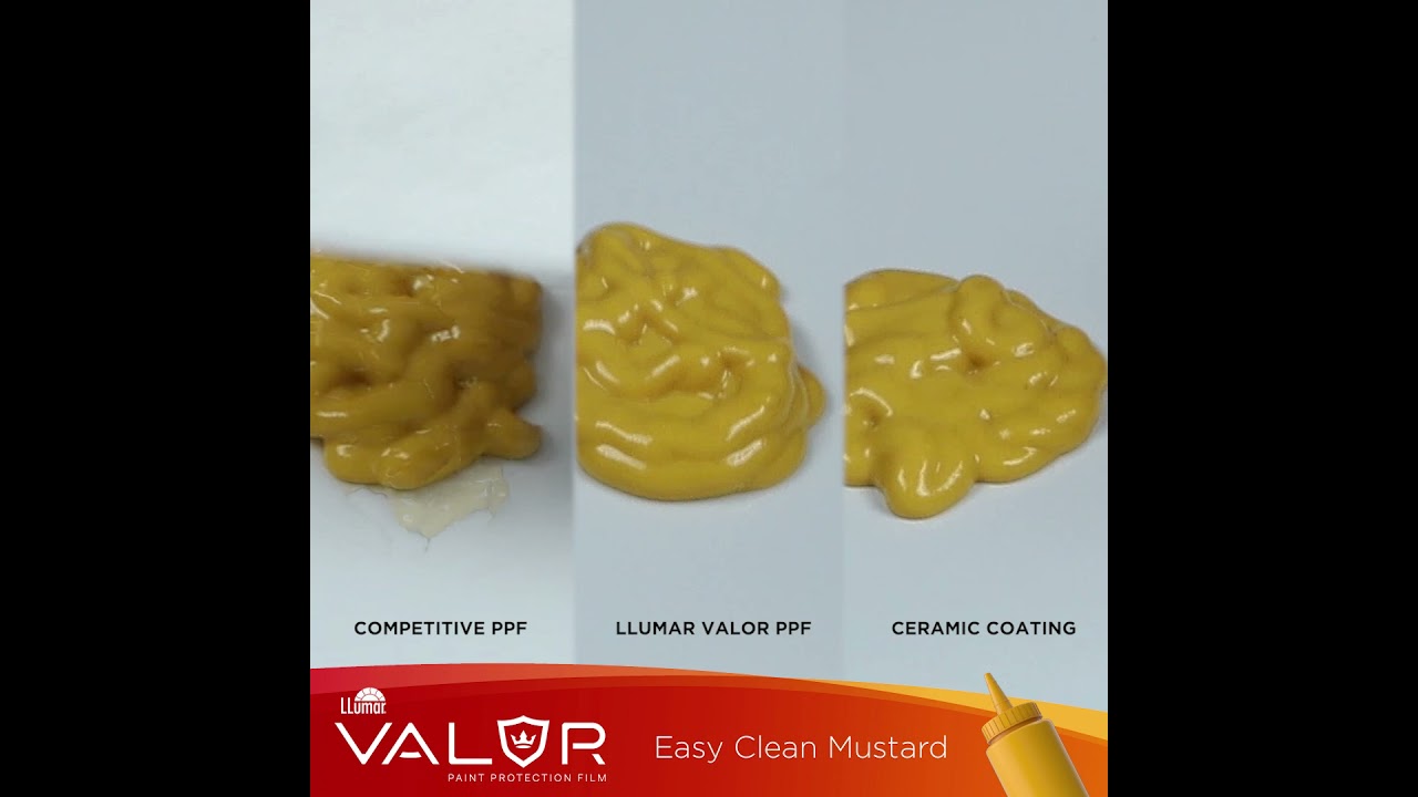 Testing Mustard Competitive LLumar Valor Coating
