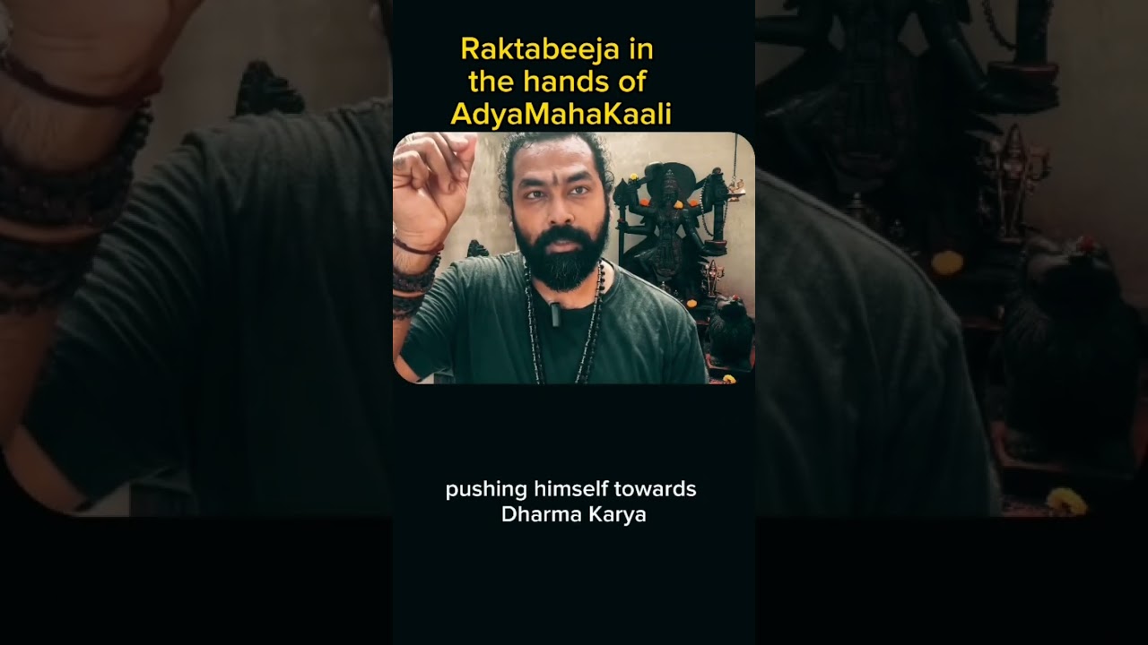 Raktbeeja in the hands of Maa AdyaMahaKali 🙏 #weareadyakali #motivation