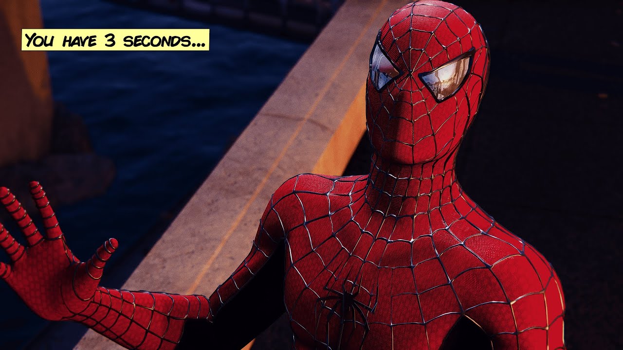 Spider-Man Remastered PC Spider-Man 2002 Suit Mod Gameplay