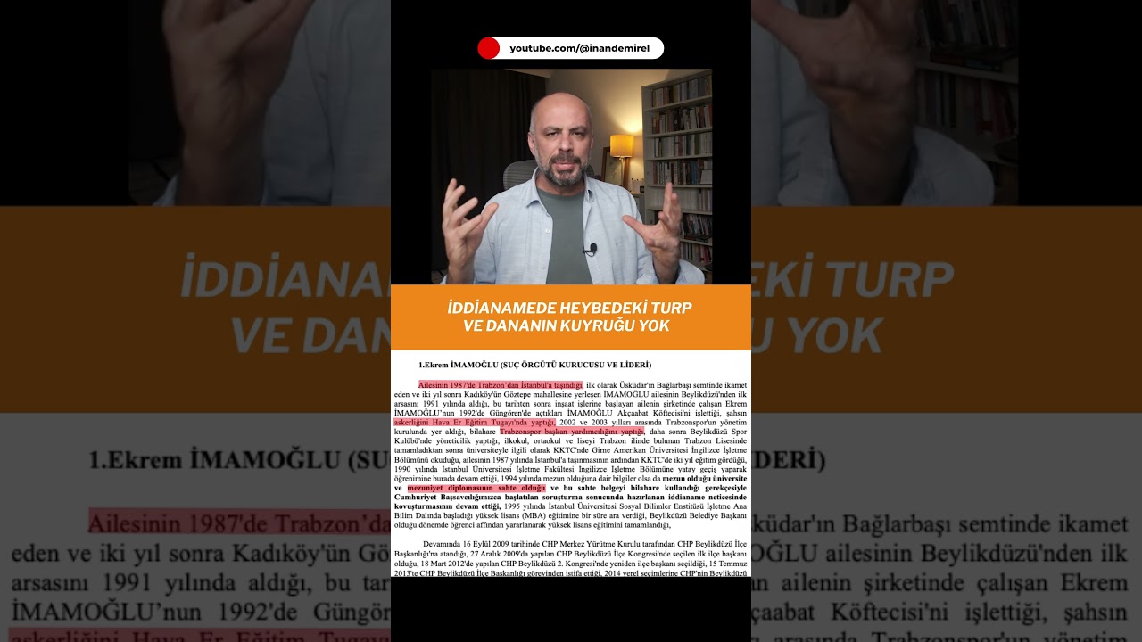 İmamoğlu İddianamesinde Ne Var ve Ne Yok? #iddianame #imamoğlu #inandemirel