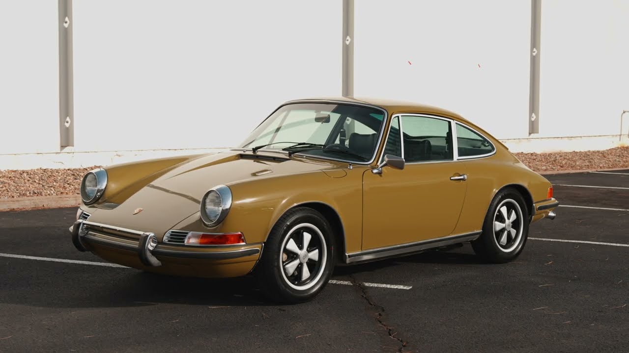 1972 Porsche 911T Olive Cold Start, Walkaround, and Driving