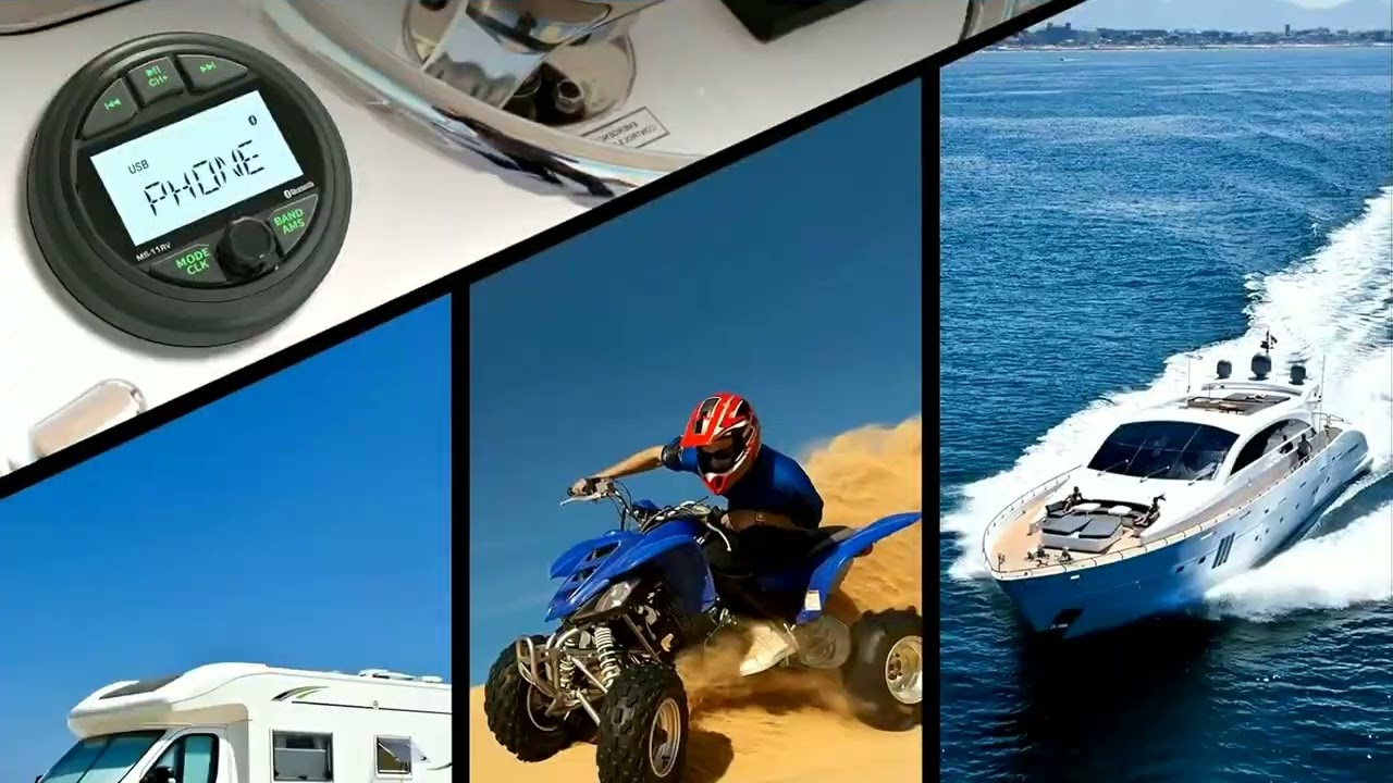 VOXXBASS Waterproof Marine Stereo Receiver Bluetooth Boat Radio Review