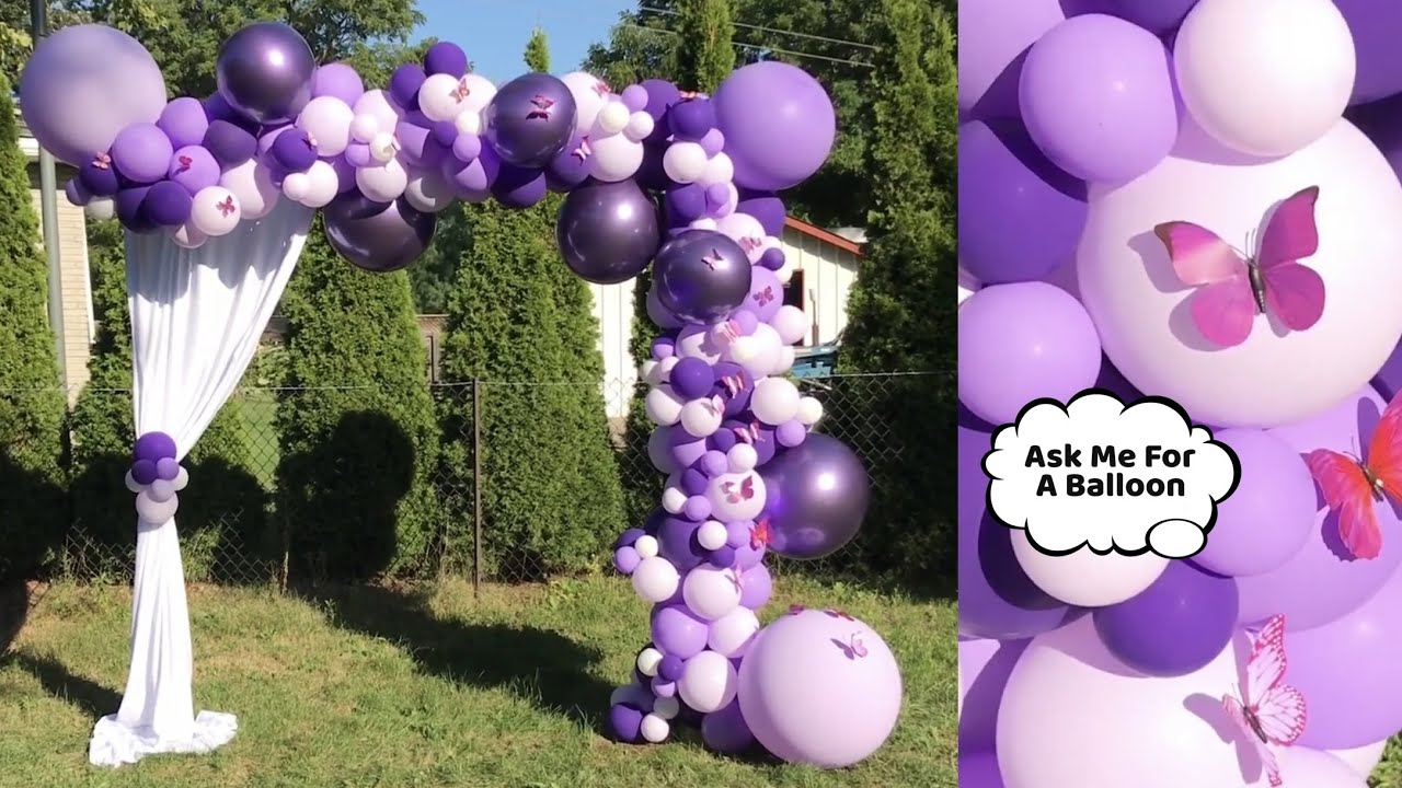 Balloon Decoration Idea 🦋 Easy Balloon Garland Tutorial