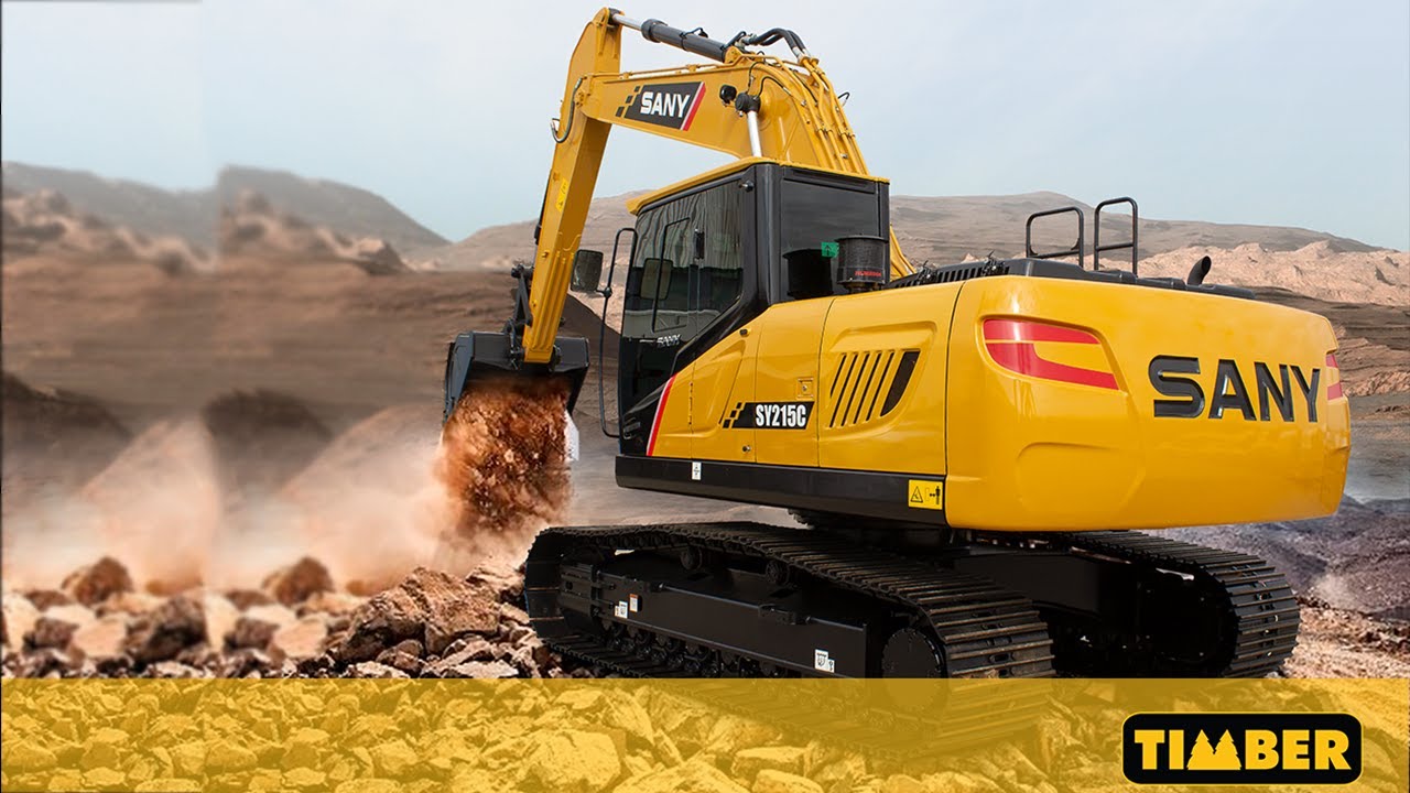 SY215C-10: Escavadeira mais moderna na classe de 22 toneladas