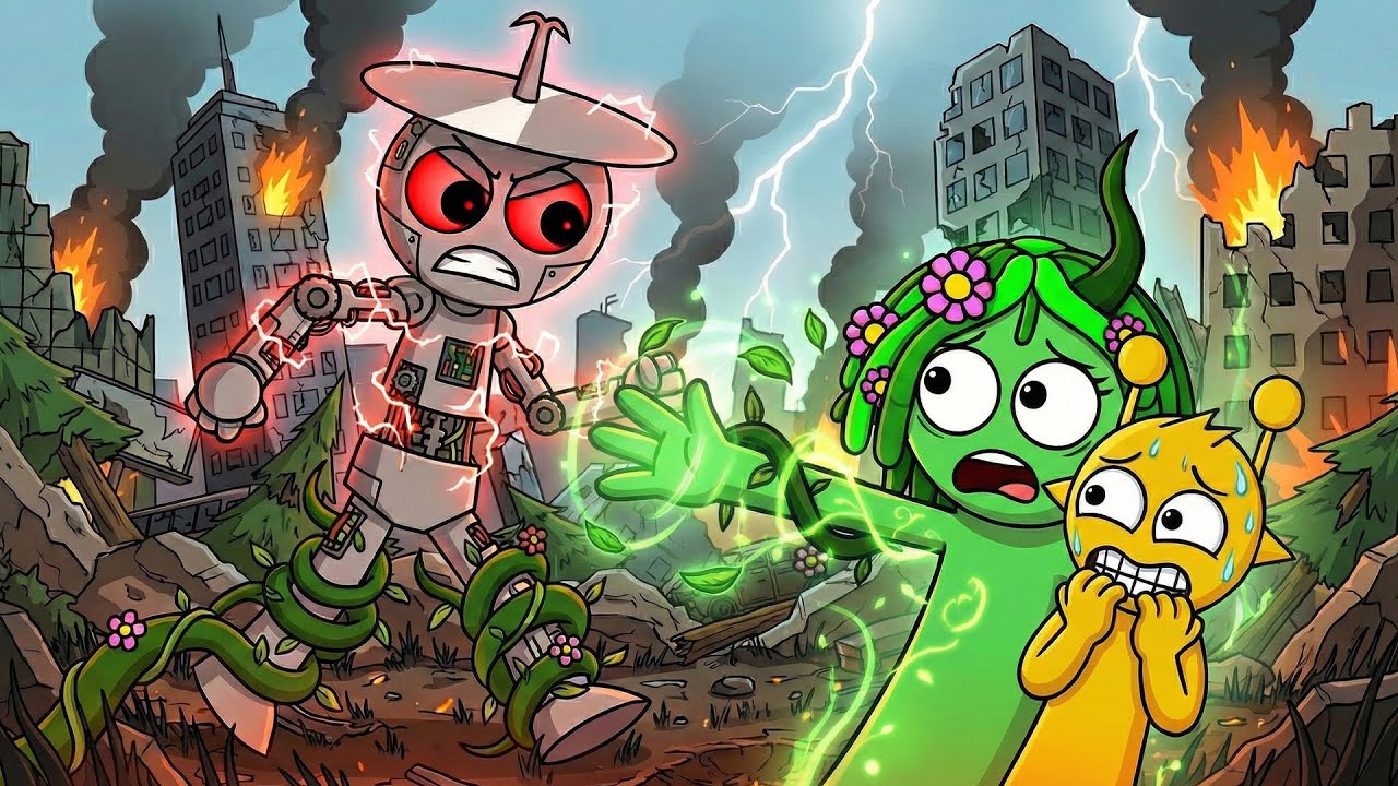 When Gray Loses Control 💥🌪️ Vineria Protects Simon in Sprunki Chaos 🔥😨| Sprunki Animation