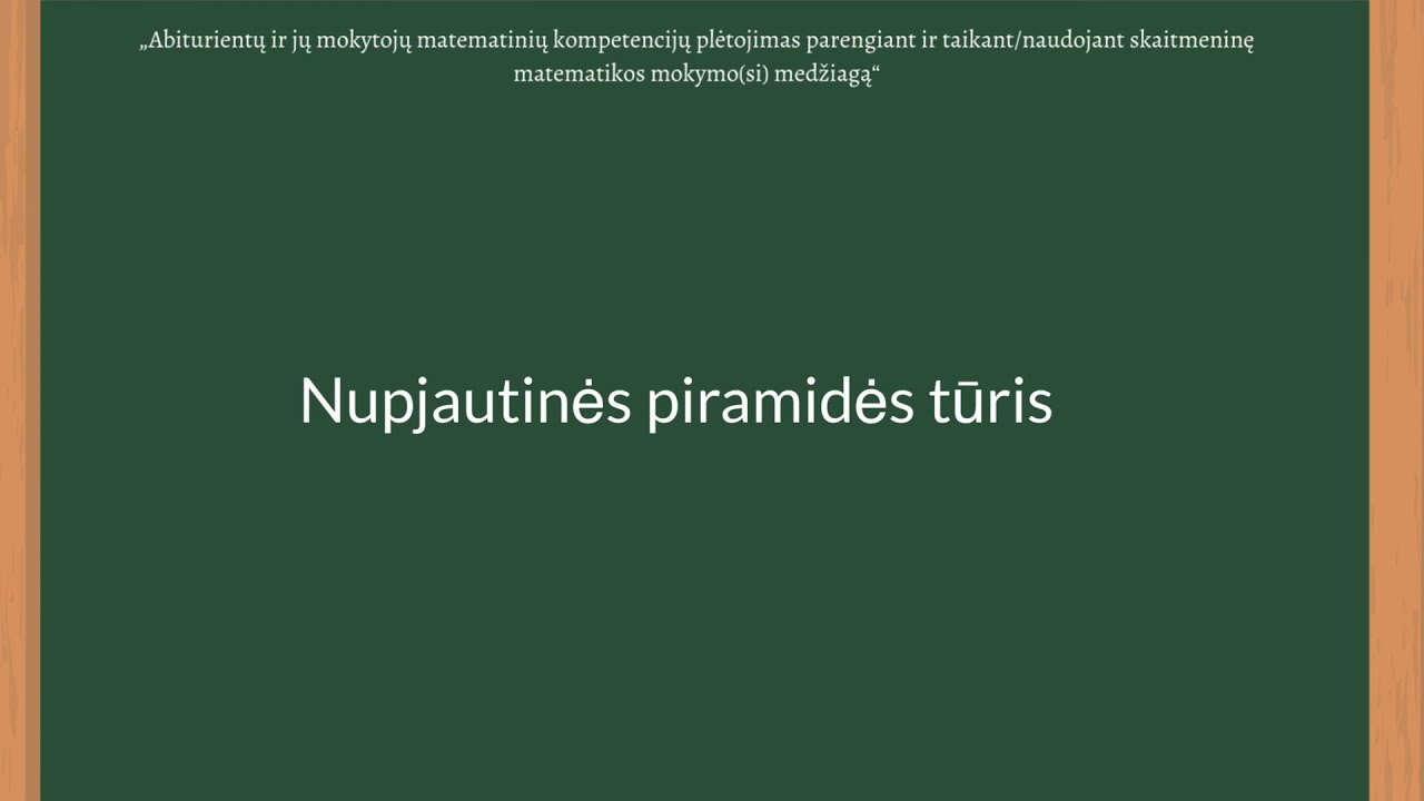 Nupjautinės piramidės tūris