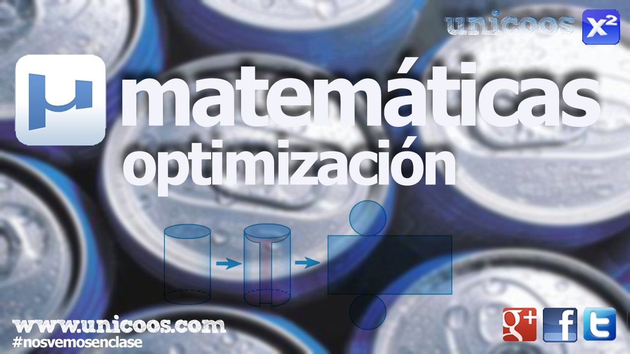 Optimización de la superficie de un cilindro dado su volumen BACHILLERATO unicoos