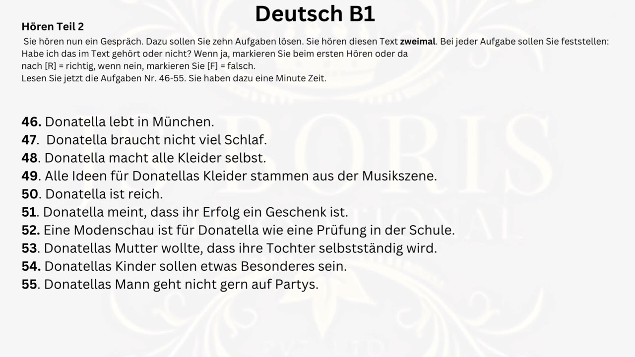 2024-2025 Latest Telc B1 new Pattern B1 Hören | Modalltest[2]|#telcprufüng Übungstest #TelcB1Hören
