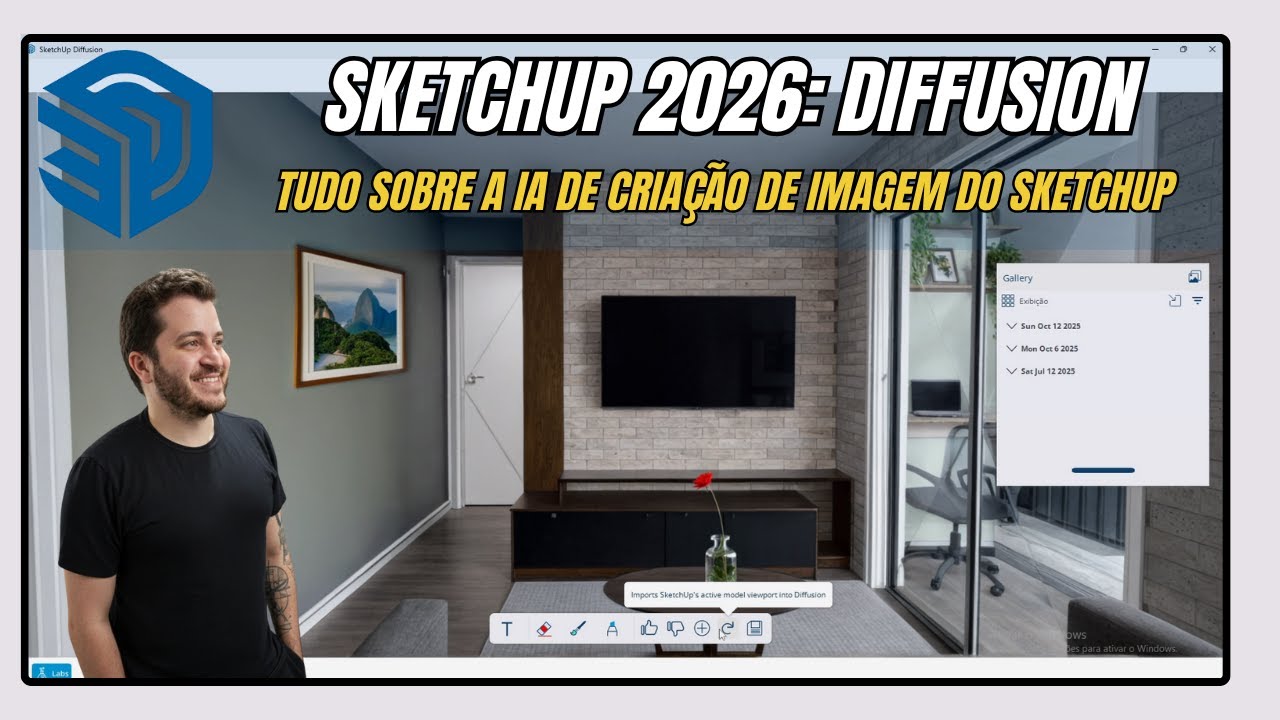 SketchUp 2026: DIFFUSION - TODOS os NOVOS RECURSOS da IA
