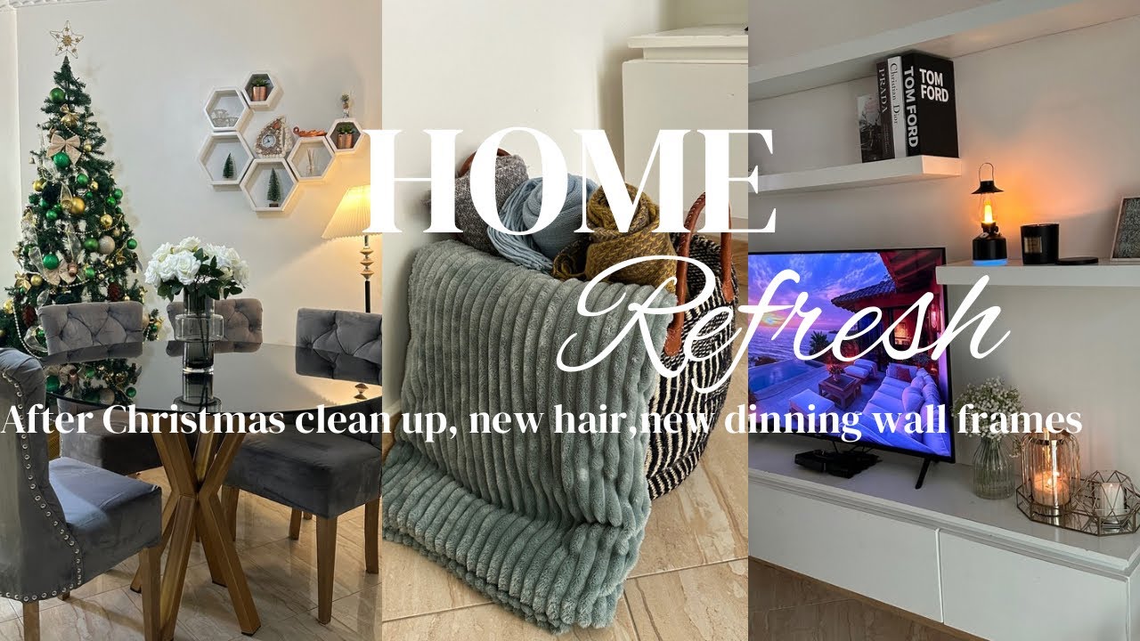 VLOG | HOME RESET after Christmas,new hair, new dining decor frames and more#homedecor #homerefresh